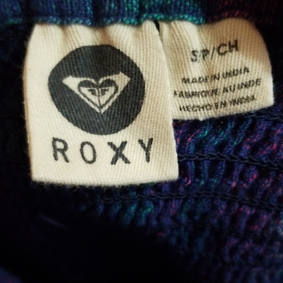 Roxy Blue Purple Sunburst Strapless Sundress Dress - Picture 5 of 7